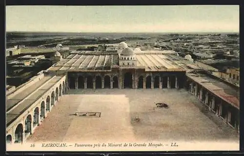 AK Kairouan, Panorama pris du Minaret de la Grande Mosquée