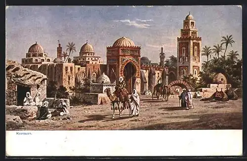 Künstler-AK Friedrich Perlberg: Kairouan, Ortsansicht