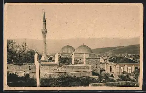 AK Skopje, Moschee mit Bergpanorama