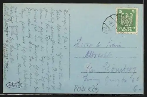 AK Rewahl, Blick auf Strand mit Strandkörben