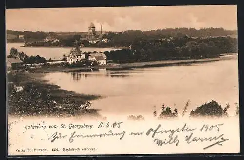 AK Ratzeburg, vom St. Georgsberg aus gesehen