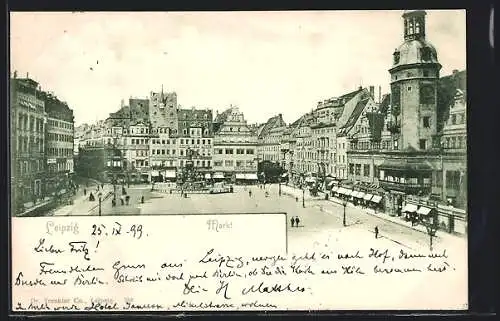 AK Leipzig, Brunnen am Marktplatz