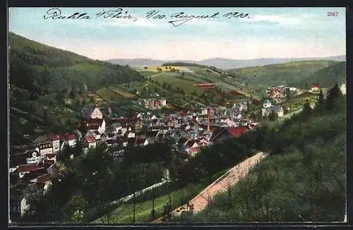 AK Ruhla i. Thür., Gesamtansicht im Tallauf