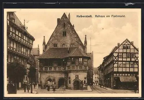 AK Halberstadt, Rathaus am Fischmarkt