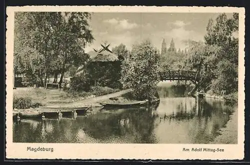 AK Magdeburg, Motiv am Adolf-Mittag-See