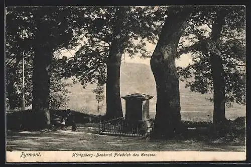 AK Pyrmont, Königsberg-Denkmal Friedrich des Grossen