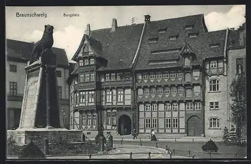 AK Braunschweig, Burgplatz mit Gildehaus