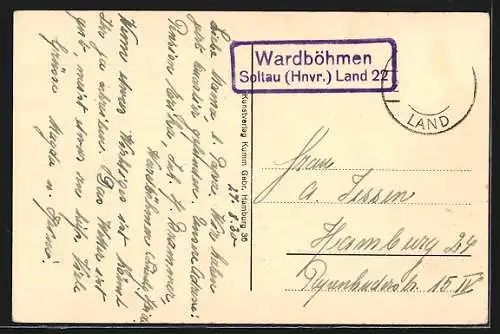 AK Wardböhmen, Durchblick v. Schafstallberg auf Wardböhmen