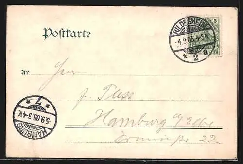 AK Hildesheim, Markt mit Rathaus, Tempelherrenhaus u. Wedekind