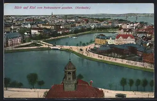 AK Kiel, Ortsansicht vom Rathausturm gesehen (Nordseite)