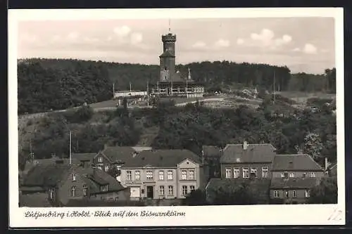AK Lütjenburg i. Holst., Blick auf den Bismarckturm