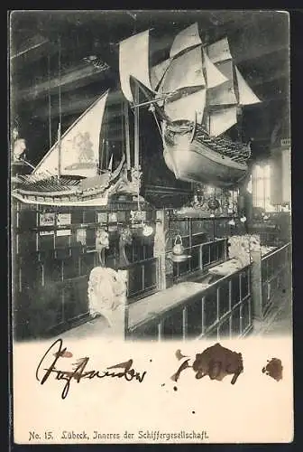 AK Lübeck, Schiffergesellschaft, Boots-Modelle