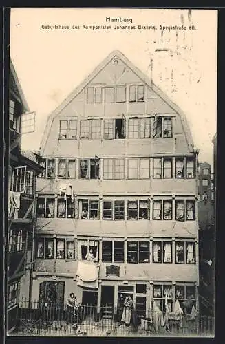 AK Alt-Hamburg, Speckstrasse 60, Brahms Geburtshaus