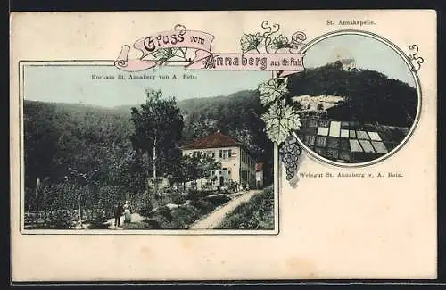 AK Burrweiler, Kurhotel St. Annaberg, Weingut und St. Annakapelle