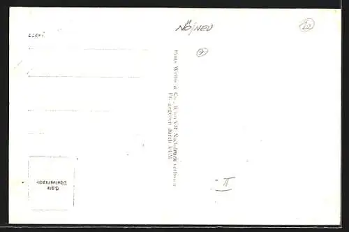 AK Semmering, Pension Silberer-Schlössel mit Pinkenkogel, Fliegeraufnahme