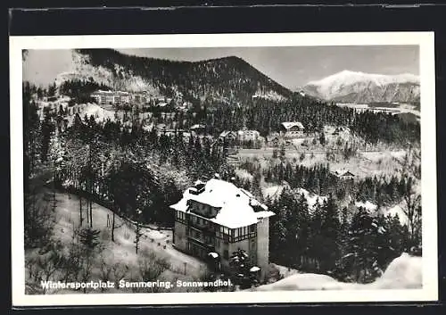 AK Semmering, Sonnwendhof mit Umgebung im Winter