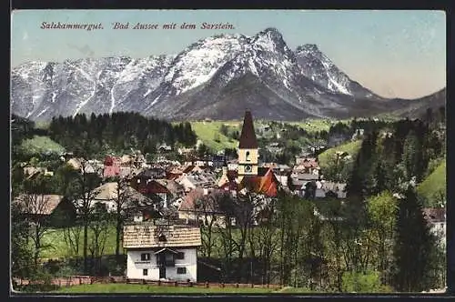 AK Bad Aussee, Totalansicht mit dem Sarstein
