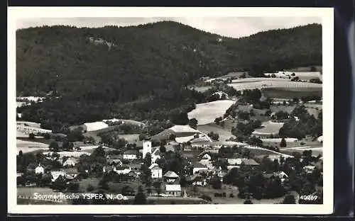 AK Ysper /N.-Oe., Ortsansicht aus der Vogelschau