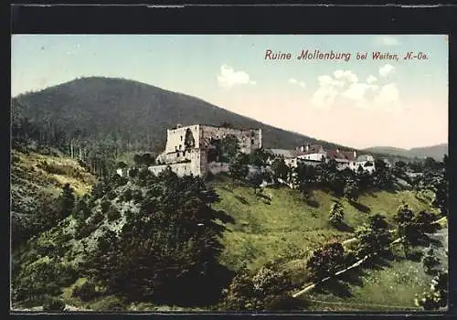 AK Weiten, Ansicht der Ruine Mollenburg