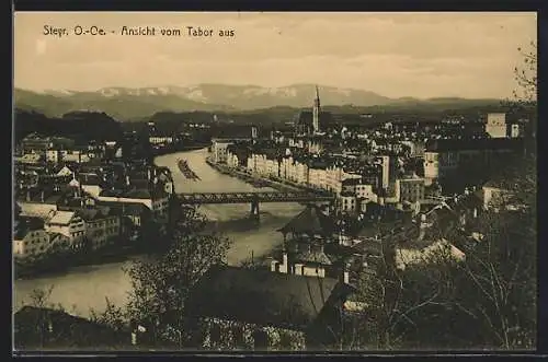 AK Steyr /O.-Ö., Ansicht vom Tabor aus