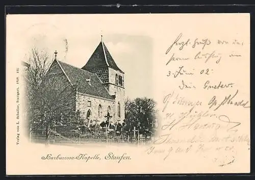 AK Hohenstaufen, Staufen, Die Barbarossa-Kapelle