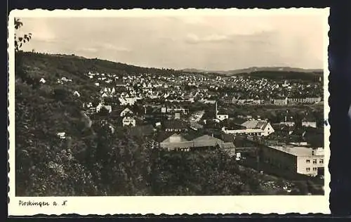 AK Plochingen /Neckar, Ortsansicht mit Fernblick