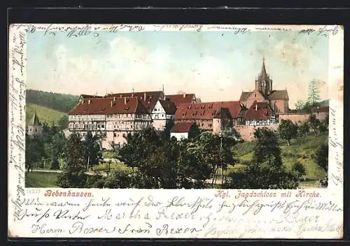 AK Bebenhausen, Kgl. Jagdschloss mit Kirche