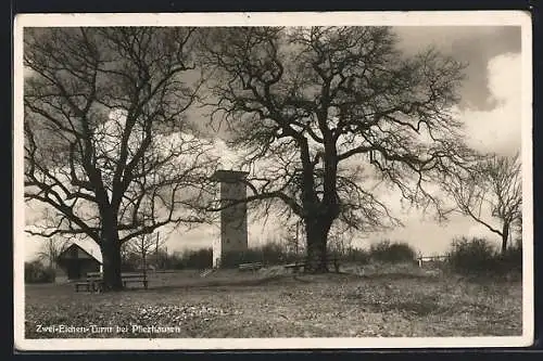 AK Pliezhausen, Zwei-Eichen-Turm mit Umgebung