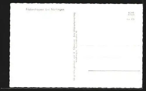 AK Frickenhausen bei Nürtingen, Reutesiedlung, Ailesiedlung, Jugendheim, Burg Hohenneuffen