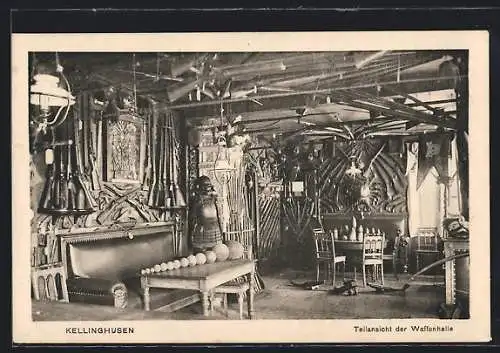 AK Kellinghusen, Teilansicht der Waffenhalle, Rüstung