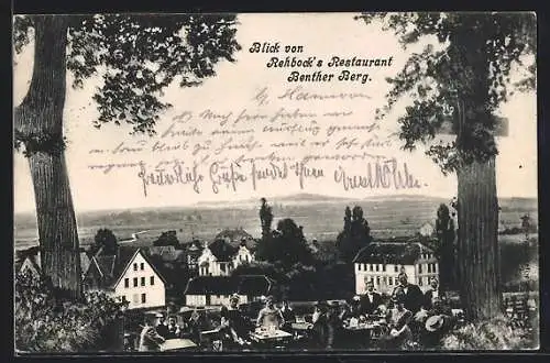 AK Benthe, Benther Berg, Gastgarten und Blick des Restaurants Rehbock