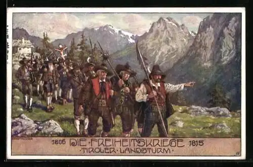Künstler-AK Ernst Kutzer: Die Freiheitskriege 1806 - 1815, Tiroler Landsturm