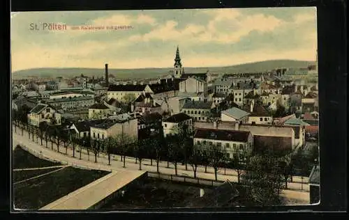 AK St. Pölten, Ortsansicht vom Kaiserwald gesehen