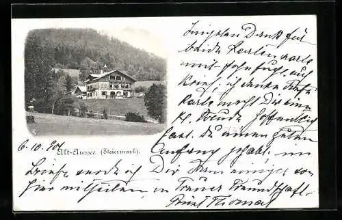 AK Alt-Aussee /Steiermark, Ansicht eines alten Hauses