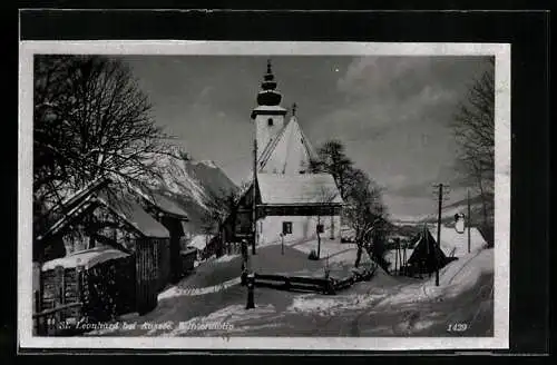 AK Bad Aussee, Kirche St. Leonhard im Schnee
