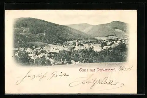 AK Purkersdorf, Ortsansicht aus der Vogelschau