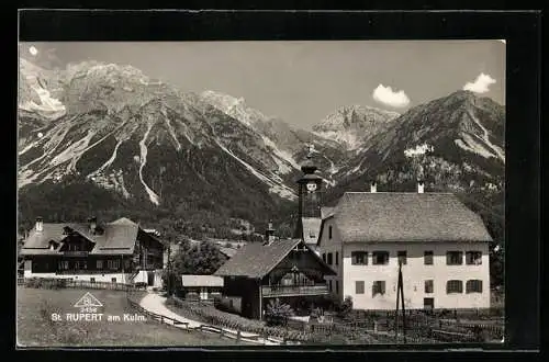 AK St. Rupert am Kulm, Ortsansicht mit Bergpanorama