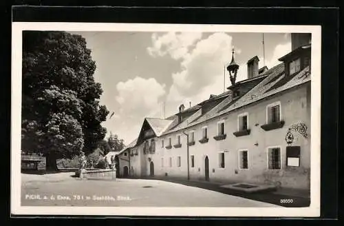 AK Pichl a. d. Enns, Ortspartie mit Haus im Sommer