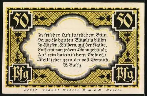 Notgeld Stolzenau 1921, 50 Pfennig, Die Wesermarsch