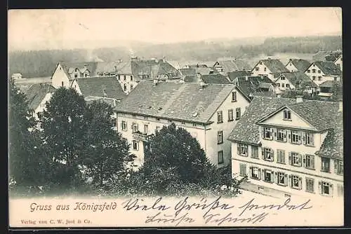 AK Königsfeld / Baden, Blick über die Dächer