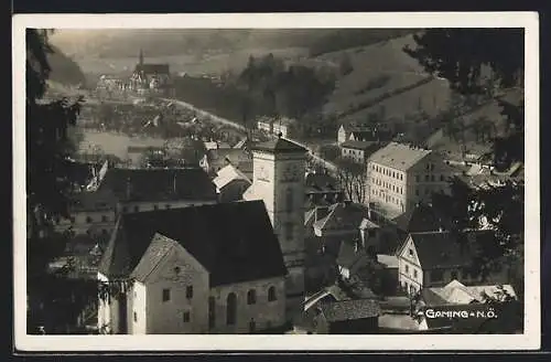 AK Gaming /N.-Ö., Ortsansicht mit Kirche