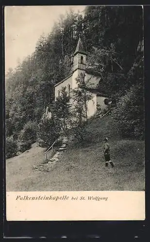 AK St. Wolfgang, Blick zur Falkensteinkapelle