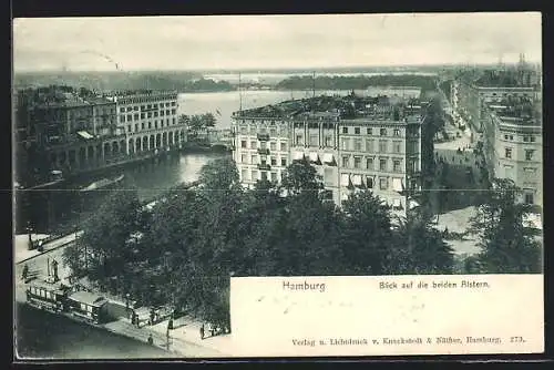 AK Hamburg, Blick auf die beiden Alstern