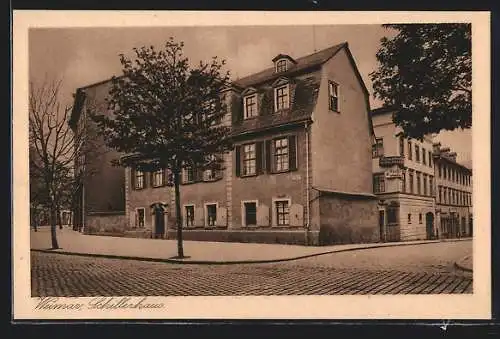 AK Weimar / Thüringen, Blick zum Schillerhaus