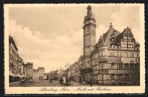 AK Altenburg /Th., Markt mit Rathaus