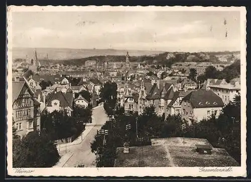 AK Weimar / Thüringen, Gesamtansicht über die Dächer