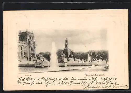 AK Berlin, Partie am Bismarckdenkmal