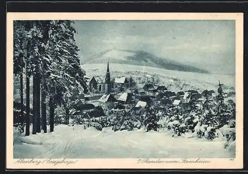 AK Altenberg / Erzgebirge, Panorama im Winter