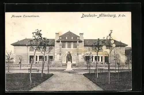 AK Deutsch-Altenburg in N.-Oe., vor dem Museum Carnuntinum