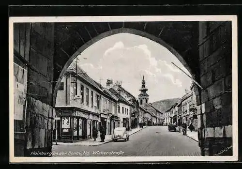 AK Hainburg a.d. Donau, Blick in die Wienerstrasse